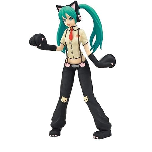 Sega Project Diva Arcade Future Tone Hatsune Miku Super Premium Action Figure Nyanko, 9" thumbnail 2
