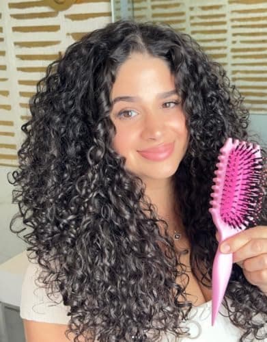 Bounce Curl Define EdgeLift Brush, 5-in-1 Tool for Effortlessly Defined Curls, Waves & Coils, Reduces Frizz - Pink thumbnail 7