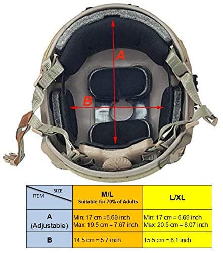 ATAIRSOFT Adjustable Maritime Helmet ABS for Airsoft Paintball - Medium-Large - Black thumbnail 2