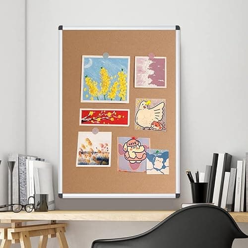 VIZ-PRO Cork Notice Board, 36 X 24 Inches, Silver Aluminium Frame thumbnail 7