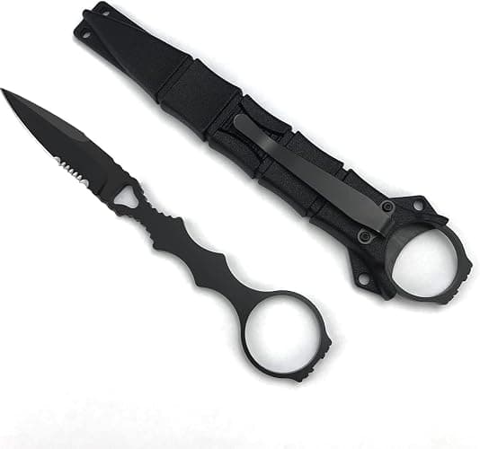 Fixed Blade Knife with Kydex Sheath | 440C Stainless Steel Outdoor Knife | Full Tang Portable KNIFE for Hiking & EDC thumbnail 8