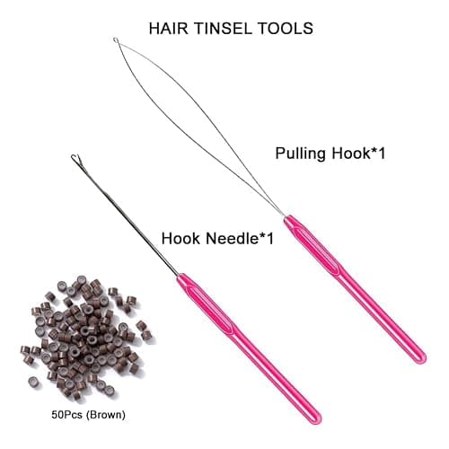 MISSUHUI Hair Tinsel Kit With Tools 48 Inch 1200 Strands Glitter Tinsel Hair Extensions Sparkling Shiny Hair Tinsel Strands Kit Heat Resistant for Women Girls 6Pcs (Silver) thumbnail 4