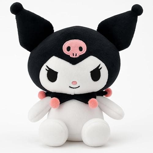Official Hello Kitty Plush - 15CM Sitting Kuromi, Perfect for Collectors and Hello Kitty Fans, Sanrio Gifts, Plushie, Kuromi - Image 1