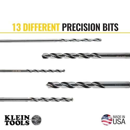 Klein Tools 53002 Regular-Point Drill-Bit Set, 13-Piece, Made in USA thumbnail 5
