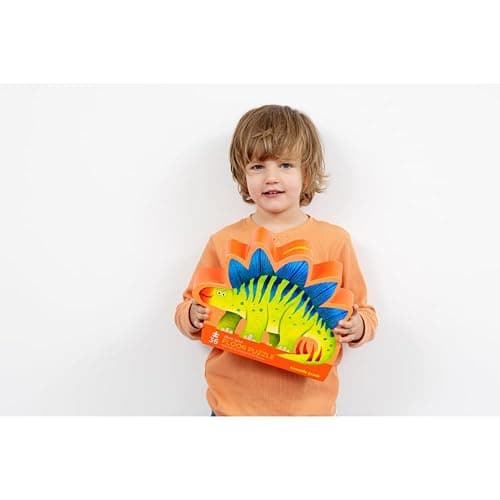 Crocodile Creek 36-Piece Jigsaw Floor Puzzle - Fun Floor Puzzles for Kids Ages 3-5 - Heavy-Duty Shaped Box for Storage - Dino Land - 27" W x 20" H Finished thumbnail 2