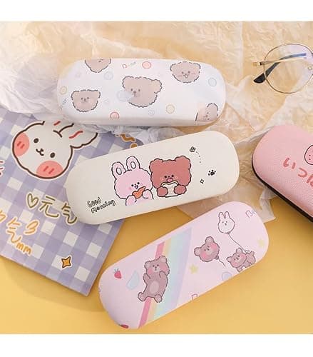 Tooe Kawaii Eyeglasses Clamshell Hard Case Holder Japanese Aesthetic Anime Printed Protective Case Eyeglass Storage Case thumbnail 7