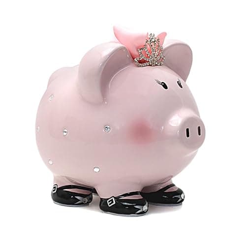 Child to Cherish Ceramic Piggy Bank for Girls, Princess - Image 1