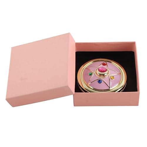 Saluaqui Anime Star Makeup Mirror, Cute Japanese Style Portable Folding Mirror with Crystal - 2.75 Inch Travel Purse Mirror, Unique Cosmetic Mirror & Cosplay Prop Gift for Women and Girls thumbnail 9
