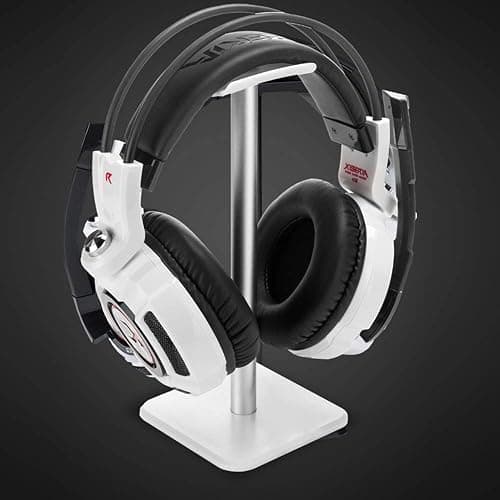 Deear Headphone Stand Gaming Headset Holder Universal Aluminum Metal Headphone Holder Hanger with Aluminum Supporting Bar Flexible Headrest ABS Solid Base for All Headphone,White thumbnail 3