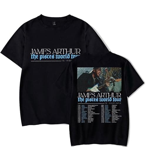 Jame Arthur The Pisces World Tour 2025 T-Shirt, Adult Short Sleeve Tees Crew Neck Casual Unisex Street Daily Wear Cool - Image 1