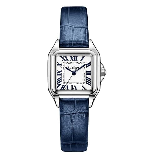 Szaikyri Classic Square Watch for Women Ladies Dress Watch | Water Resistant | Solid Stainless Steel Band | Dainty Vintage Design | Long-Last Vacuum Plating | Japanese Precise Movement - Image 1