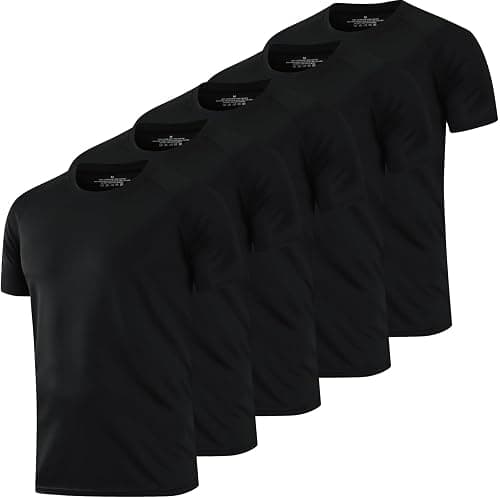 HovSiyla 1/5 Pack Running Shirts Men Sport Tops Dry Fit Gym Wicking Athletic T Shirts Breathable Cool Workout Shirts - Image 1