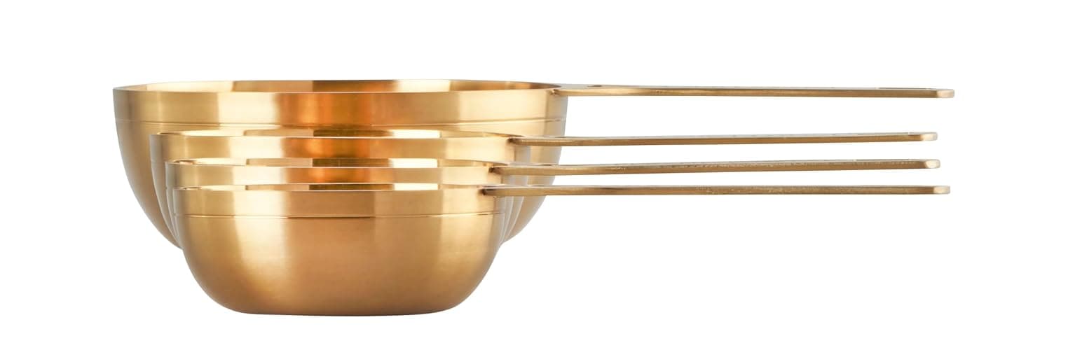 Le Crueset Measuring Cups, Gold, Set of 4 (1,1/2,1/3,1/4 cups) thumbnail 3