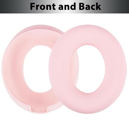 Adhiper Sweat Ear Covers for Beats Studio Pro Headphones, Silicone Headphone Case Covers for Beats Studio Pro Accessories, Washable & Sweat Proof Ear Pads Cover - Pink thumbnail 8