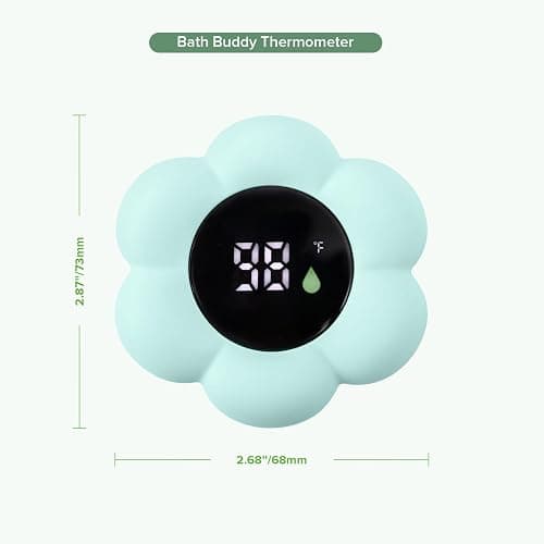 Haakaa Silicone Baby Bath Thermometer – Water Temperature Thermometer for Baby Safety, Floating Infant Bath tub Temp Thermometer for Newborns & Toddlers- Flower thumbnail 9