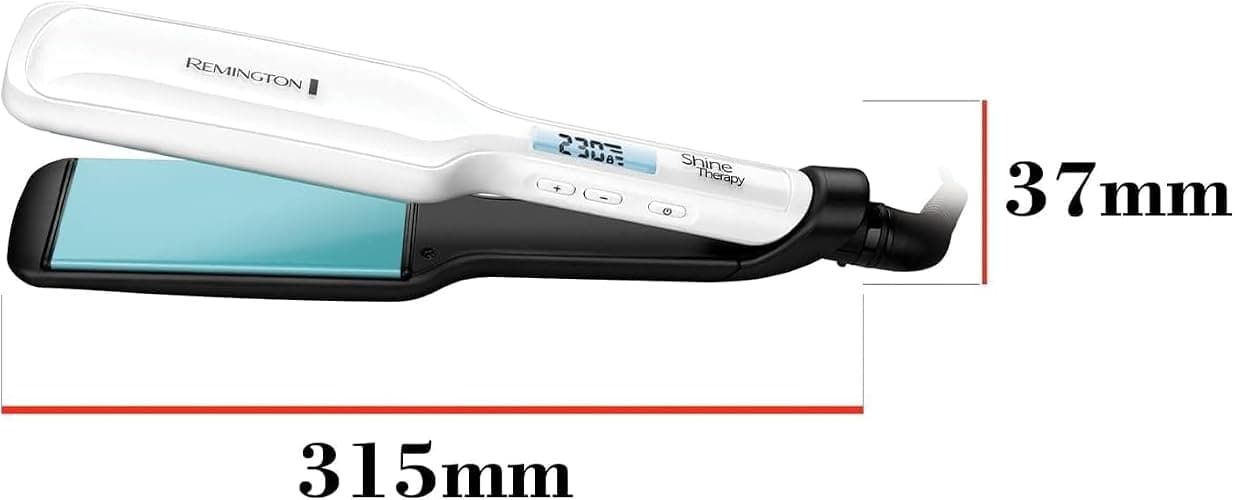 Remington Shine Therapy Wide (45mm) Floating Plate Hair Straightener with Advanced Ceramic coating infused with Moroccan Argan Oil for sleek & smooth glide, 9 settings 150°C–230°C, S8550 thumbnail 6