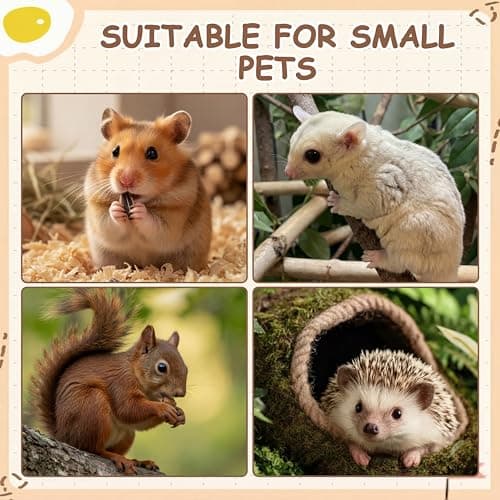 5 Pcs Hamster Platform Wooden Fence Bridge Ladder Climbing Toy Hidden House Exploring Toy with Hamster Bath Container Decor Cage Accessories for Small Animals Dwarf Syrian Gerbils Squirrel(Classic) thumbnail 7