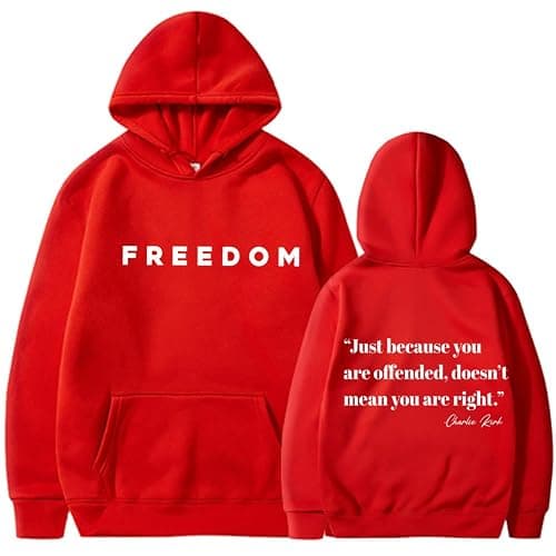 Lesihoe Turning Point USA Unisex Hoodie - Freedom Graphic & Charlie Kirk Quote Sweatshirt - Image 1