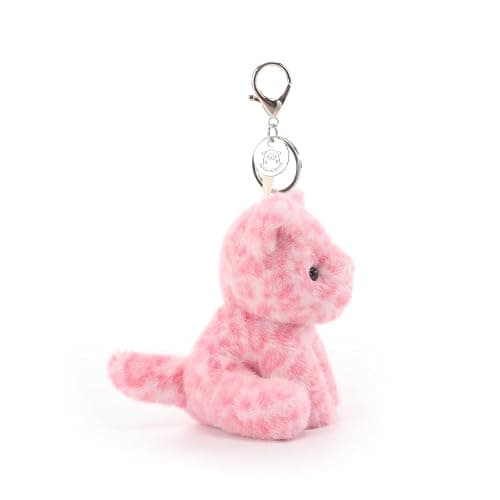 Apricot Lamb Leopard Cute Keychain, Soft Stuffed Plush Toy Keyring for Kids' Backpack, Purse thumbnail 3
