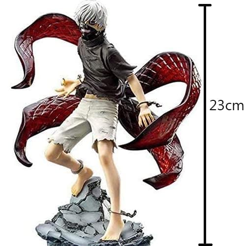 Jiumaocleu Tokyo Ghoul Figure Kaneki Ken Figure Statue 23cm Anime Action Figure Model, 2 Head Changeable, PVC Handmade Collectible Desktop Decoration thumbnail 3