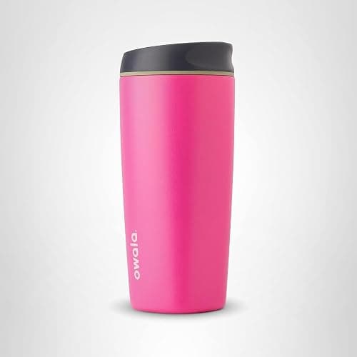 Owala SmoothSip Insulated Stainless Steel Coffee Tumbler, Reusable Iced Coffee Cup, Hot Coffee Travel Mug, BPA Free, 20 oz, Pink (Watermelon Breeze) thumbnail 7