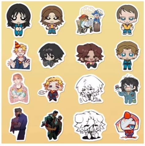 50Pcs Anime Stationery Stickers Horror Mouthwashing Game Sticker Stationery Student Cartoon Waterproof Graffiti Decorate thumbnail 4