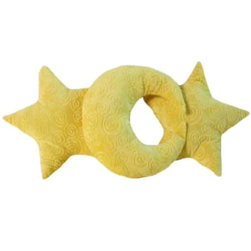Snuggle Stuffs Crescent Moon Minky Plush Yellow Throw Pillow thumbnail 7
