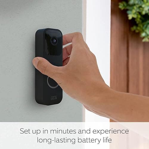 Blink Video Doorbell | Two-way audio, HD video, long-lasting battery life, motion detection, chime app alerts, Works with Alexa (Black) thumbnail 5