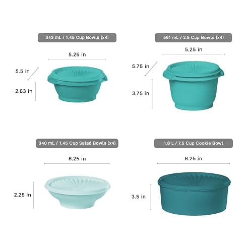 Tupperware Heritage Collection Frischhaltedosen-Set, 36-teilig, Vintagegrün, spülmaschinenfest und BPA-frei (18 Behälter, 18 Deckel) thumbnail 2