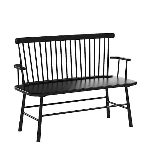 Jerimiah Black Wood Spindleback Bench by Crown Mark thumbnail 3