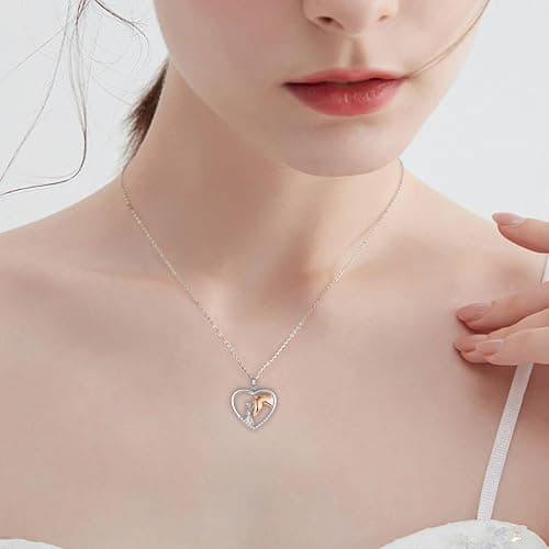 GULICX Horse Gifts for Teen Girl Women, Girl with Horse Necklace Heart Pendant Jewelry Gifts for Horse Lover Daughter Granddaughter Niece thumbnail 6