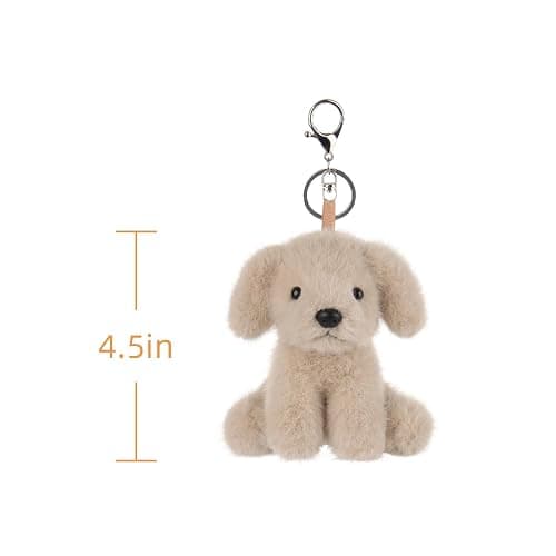 Apricot Lamb Plush Labrador Dog Puppy Stuffed Animal Soft Keychain for Kids Bag, Purse, Backpack, Handbag thumbnail 5