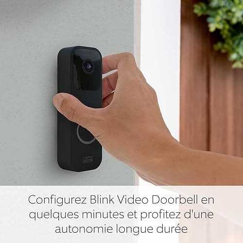 Blink Sonnette Vidéo | Système audio bidirectionnel, vidéo HD, longue autonomie, détection de mouvements, notifications de sonnette dans l'application, fonctionne avec Alexa | Noir thumbnail 5