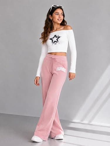 Azmxynol Girl's Pants Tween Girls Flare Pants 2 Pack High Waist Casual Pants Fall Winter Size 7-16Years thumbnail 2