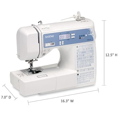 Brother Sewing and Quilting Machine, Computerized, 165 Built-in Stitches, LCD Display, Wide Table, 8 Included Presser Feet, White, 20x12x17 thumbnail 3