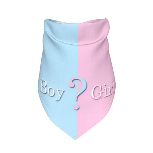 vercosee He Or She What Will It Be? Gender Reveal/Baby Announcement Dog Bandana,Pet Neckerchief for Pets Daily Wear Photo Prop Party Supplies (Blue) thumbnail 3