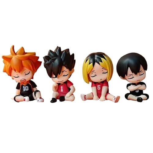 YLEAFUN 4pcs Anime Figures Shoyo/Tobio Kageyama/Kozume Kenma/Kuroo Tetsurou Figurine Cartoon Mini Model Statue Car Home Desktop Decoration 2.36 Inch - Image 1