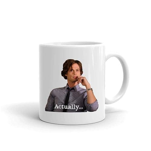 CBS Criminal Minds Spencer Reid Actually... White Mug - Officially Licensed - Image 1