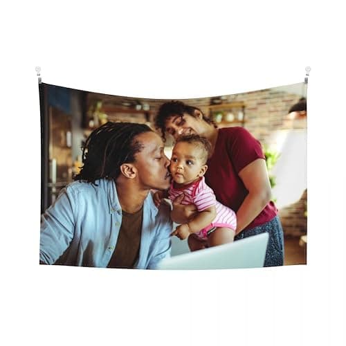 JINJUREN Custom Tapestry Upload Images Banners and Signs Customize For Bedroom 80 * 60 inch Horizontal thumbnail 9