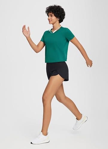 baleaf Women's Athletic Sun Shirts Short Sleeve Running Tops Workout Cropped Split Back UPF 50+ Quick Dry Lightweight thumbnail 6