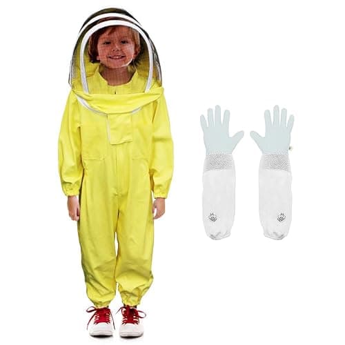 Luwint Kids Full Body Ventilated Beekeeping Suits - Cotton Bee Beekeeper Suit for Children (3.9ft Height) - Image 1
