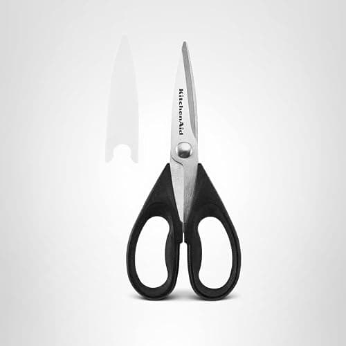 KitchenAid All Purpose Kitchen Shears with Protective Sheath Durable Stainless Steel Scissors, Dishwasher Safe, Soft Grip Comfort Handle, 8.72 Inch, Black thumbnail 13