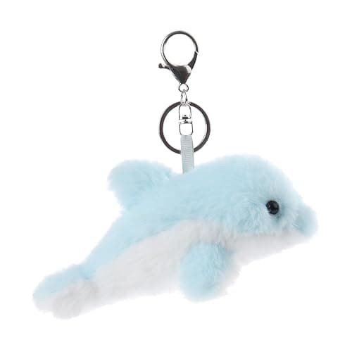 Apricot Lamb Cute Ocean Toys Plush Sea Blue Dolphin Stuffed Animal Soft Keychain for Kids Bag, Purse, Backpack, Handbag (6 Inches) - Image 1