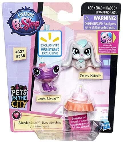 Littlest Pet Shop Pets in the City Adorable Duos Landon Lilypad & Fluttery McTeal Exclusive Mini Figure 2-Pack thumbnail 4