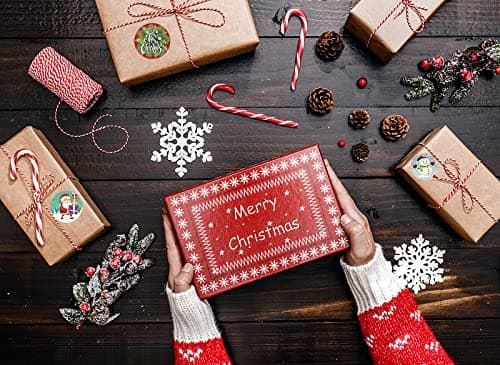 1000 Pcs Christmas Stickers, 2 Rolls 1.0" Christmas Stickers Christmas Tags Gift Labels Stickers Self-Adhesive Christmas Stickers for Kids Presents (Christmas Element) thumbnail 2