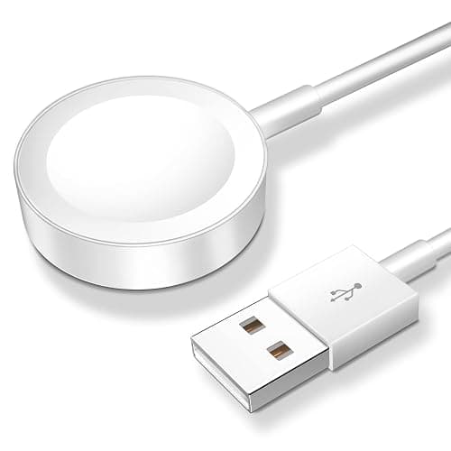 𝟐𝟎𝟐𝟓 𝐔𝐩𝐠𝐫𝐚𝐝𝐞𝐝 for Apple Watch Charger Magnetic Fast Charging Cable [Portable] Magnetic Wireless Charging Compatible with iWatch Series Ultra/SE/11/10/9/8/7/6/5/4/-[3.3FT] White - Image 1