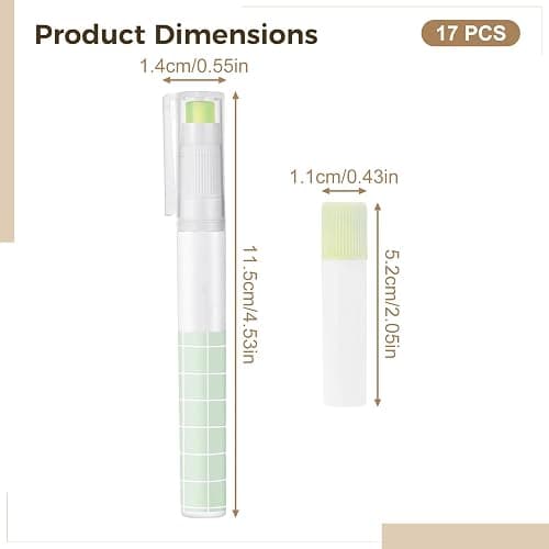 17 Pcs Pen-Style Aesthetic Glue Sticks, Including 5 Pastel Colors Adhesive and 12 Glue Stick Refills, 4.5 x 2.8 x 0.6 in, Easy to Use for Office, School, Art Project thumbnail 4