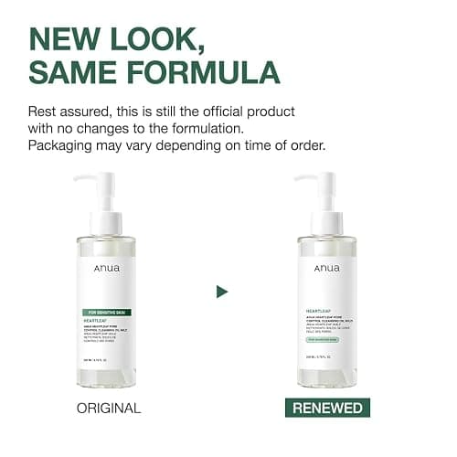 ANUA Heartleaf Pore Cleansing Oil MILD, Sensitive Skin Face Wash, Oil Cleanser for Face, Makeup Blackhead Remover, Korean Skin Care, Non-Comedogenic, Fragrance Free, 6.76 fl oz (Pack of 2) thumbnail 2