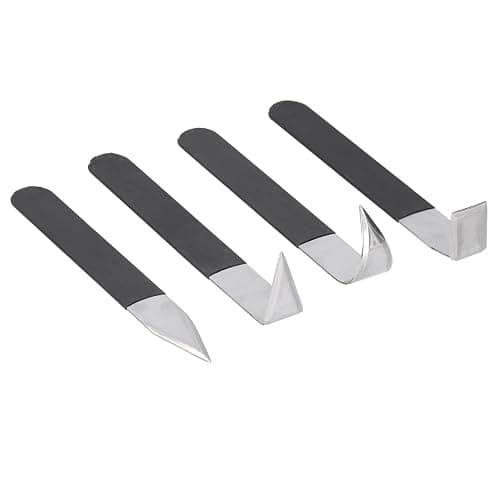 GBSCLOVER Pottery Trimming Tools 4Pcs, Stainless Steel Pottery Clay Trimming Tools, Safe Pottery Clay Tools for Engraving, Shaping, Styling Clay Pottery, Sculpture thumbnail 8
