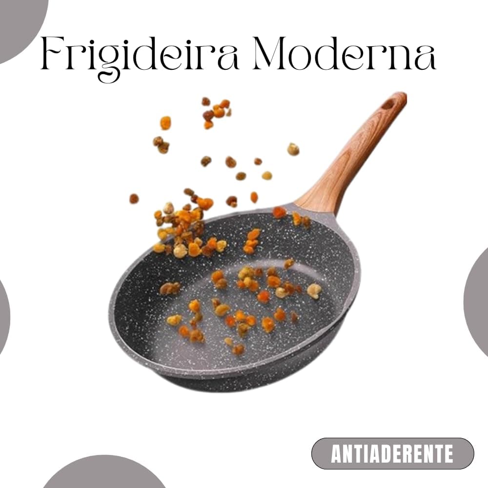 Frigideira Antiaderente Funda Com Cabo De Madeira Panela Por Indução Frita Sem Óleo Não Gruda Com 26cm PREMIUM DUPIN thumbnail 2